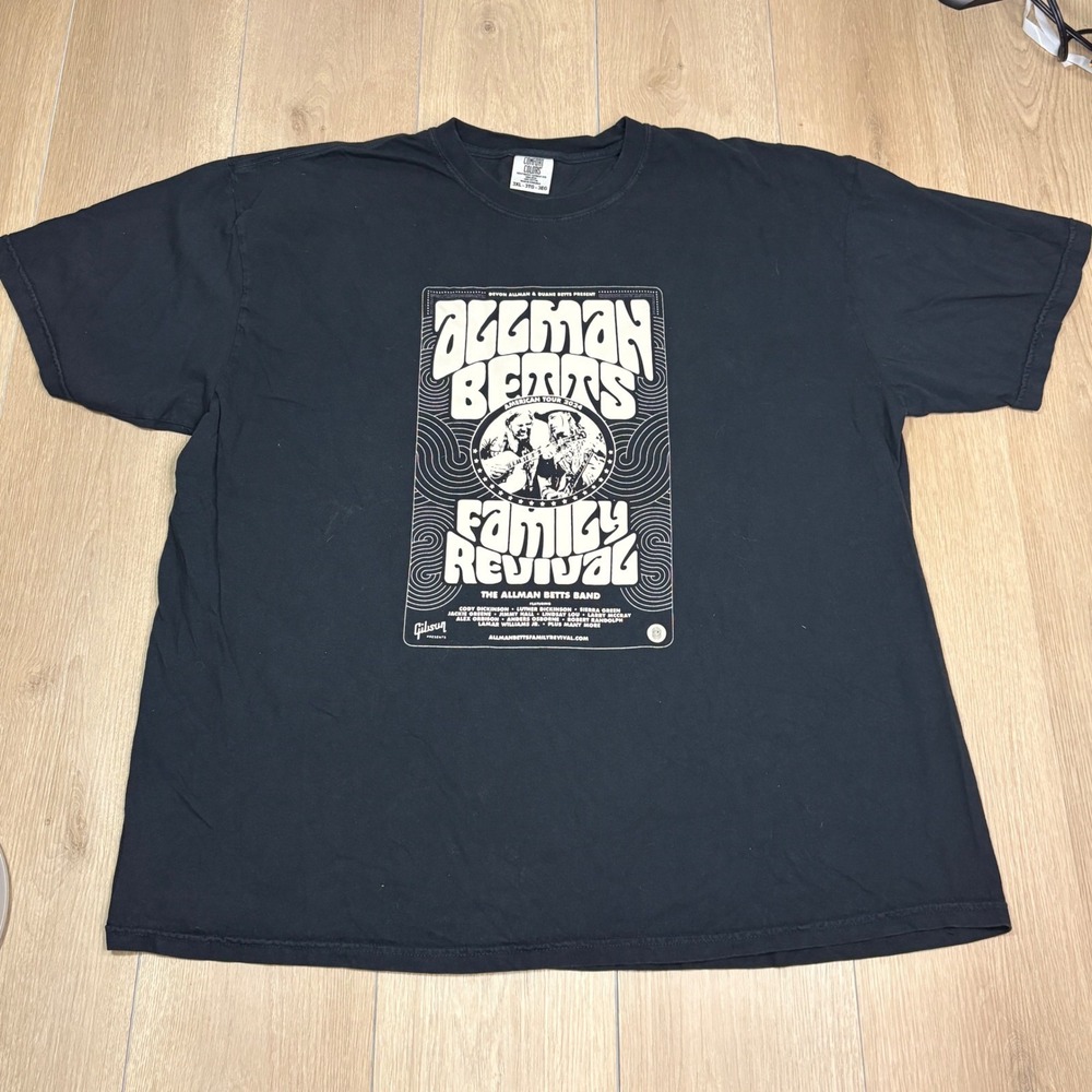 Allman Betts Family‎ Revival 2024 Tour T-Shirt Black 3XL Duane Devon